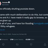 YOUTUBE OFFICIALLY SHUT DOWN